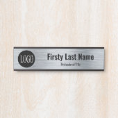 Metallic look van de Kantoor van uw bedrijf Deurbordje (Voorkant)