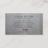 metallic look visitekaartje (Achterkant)