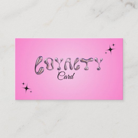Metallic Loyalty-Kaart Visitekaartje (Voorkant)