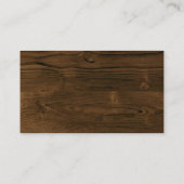 Metallic Lumber Saw | Achtergrond hout | Hulpmidde Visitekaartje (Achterkant)