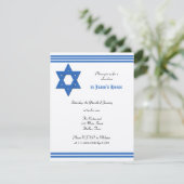 Metallic Luncheon Receptie Bar Mitzvah Uitnodiging (Staand voorkant)