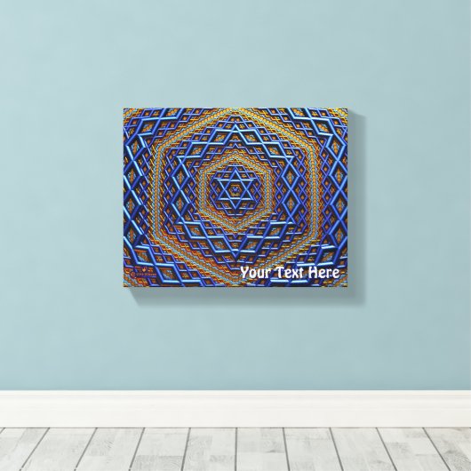 Metallic Magen David Canvas Afdruk (Insitu (Houten vloer))