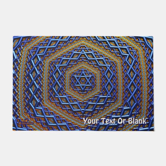 Metallic Magen David Deurmat (Voorkant)