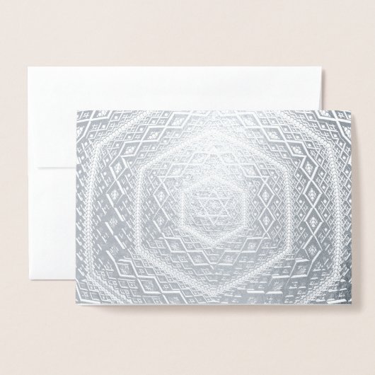 Metallic Magen David Folie Kaarten (Voorkant met envelop)