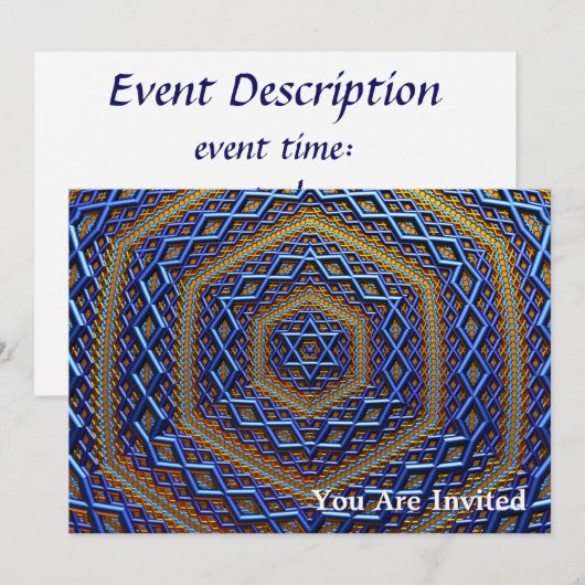 Metallic Magen David Kaart (Voorkant / Achterkant)