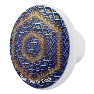 Metallic Magen David Keramische Knop