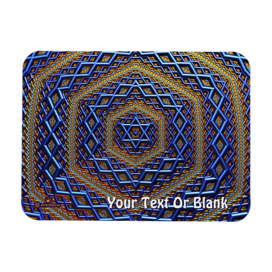 Metallic Magen David Magneet (Horizontaal)