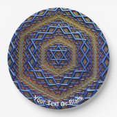 Metallic Magen David Papieren Bordje (Voorkant)