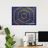 Metallic Magen David Poster (Thuiskantoor)