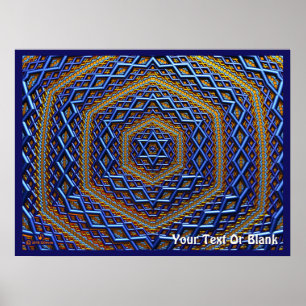  Metallic Magen David Poster