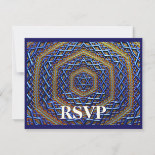  Metallic Magen David RSVP Kaartje