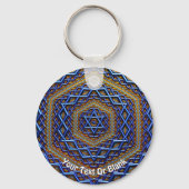 Metallic Magen David Sleutelhanger (Voorkant)