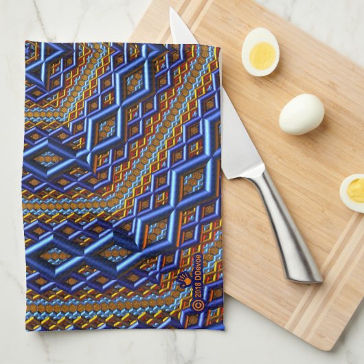  Metallic Magen David Theedoek (Quarter Fold)