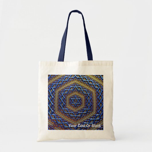 Metallic Magen David Tote Bag (Voorkant)