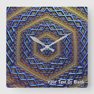  Metallic Magen David Vierkante Klok