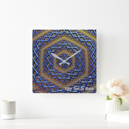  Metallic Magen David Vierkante Klok (Huis)