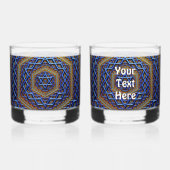  Metallic Magen David Whisky Glas (Voorkant)