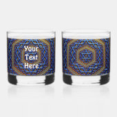  Metallic Magen David Whisky Glas (Achterkant)