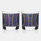  Metallic Magen David Whisky Glas (Links)