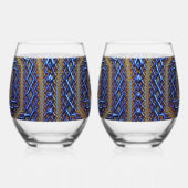 Metallic Magen David Wijnglas Zonder Voet (Links)