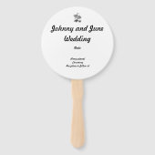 Metallic Magnolia bloem op handheld ventilatorprog Handwaaier (Achterkant)