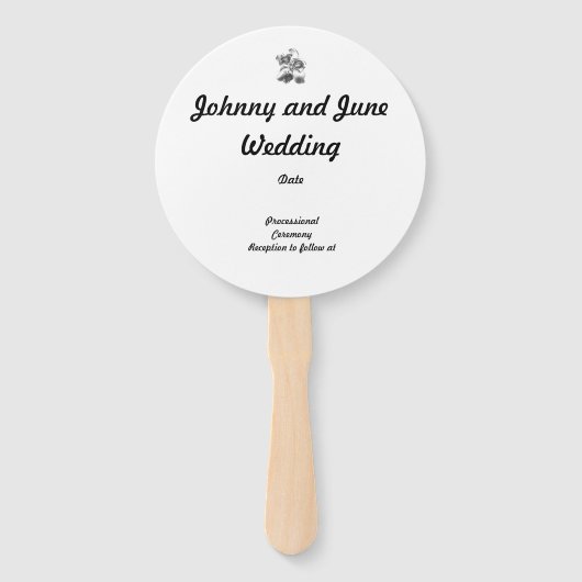 Metallic Magnolia bloem op handheld ventilatorprog Handwaaier (Achterkant)