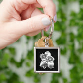 Metallic Magnolia bloem op sleutelhanger gunst (Hand)