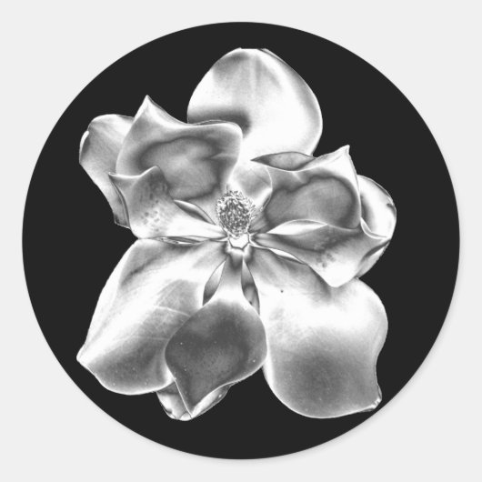 Metallic Magnolia bloem op stickers (Voorkant)