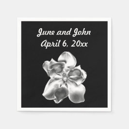 Metallic Magnolia Paper Napkins Servet