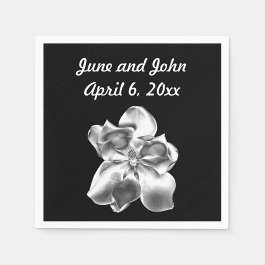 Metallic Magnolia Paper Napkins Servet (Voorkant)