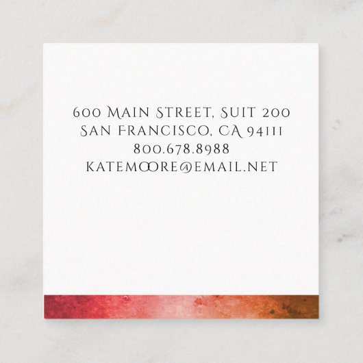 Metallic Mandala Symbol Holistic Vierkante Visitekaartje (Achterkant)