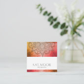 Metallic Mandala Symbol Holistic Vierkante Visitekaartje (Staand voorkant)