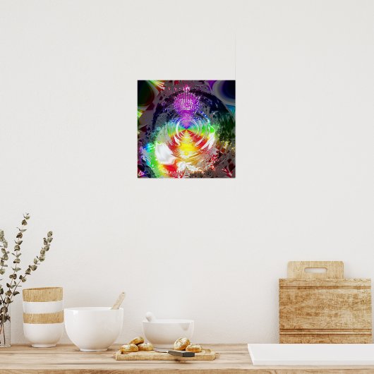 Metallic Mandelbrot 1 Poster (Keuken)