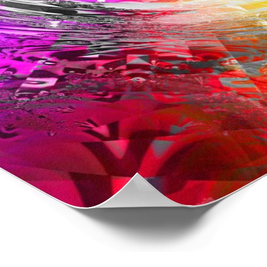 Metallic Mandelbrot 3c Poster (Hoek)