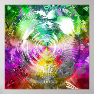 Metallic Mandelbrot 3c Poster