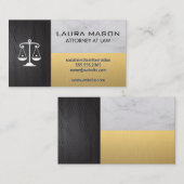 Metallic | Marmer | Goud Kleurblok Visitekaartje (Voorkant / Achterkant)