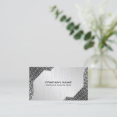 Metallic Mash & Brushed Faux Steel Auto Mechanic Visitekaartje (Staand voorkant)