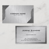 Metallic Mash & geborsteld Faux Steel Visitekaartj Visitekaartje (Voorkant / Achterkant)