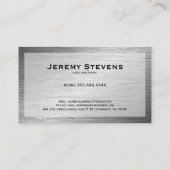 Metallic Mash & geborsteld Faux Steel Visitekaartj Visitekaartje (Achterkant)