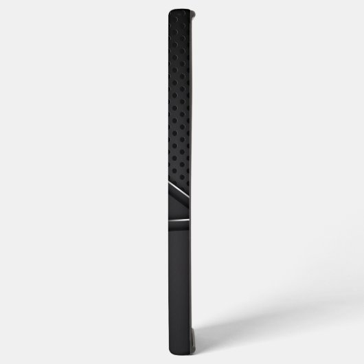 Metallic Mash Textuur Zilver Dynamische Lijn Accen Samsung Galaxy Hoesje (Linkerkant)