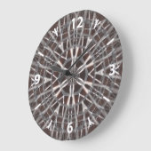 Metallic metaal Silver Large Clock Grote Klok (Hoek)