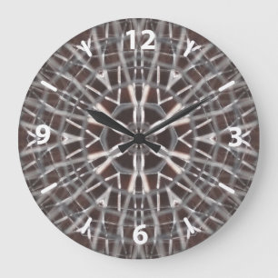 Metallic metaal Silver Large Clock Grote Klok