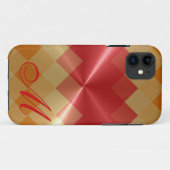 Metallic Metal Diamond Pattern en Monogram 4 Case-Mate iPhone Case (Achterkant (horizontaal))