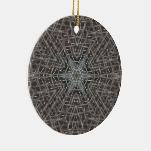 Metallic Metal Mesh Keramisch Ornament (Rechts)