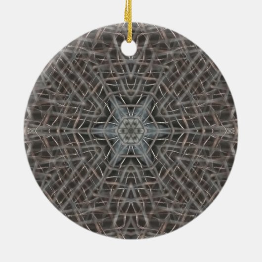 Metallic Metal Mesh Keramisch Ornament (Achterkant)