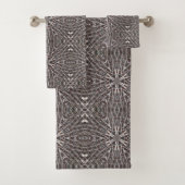 Metallic Metal Mesh Silver Bath Towel Set Bad Handdoek (Insitu)