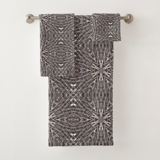 Metallic Metal Mesh Silver Bath Towel Set Bad Handdoek (Insitu)