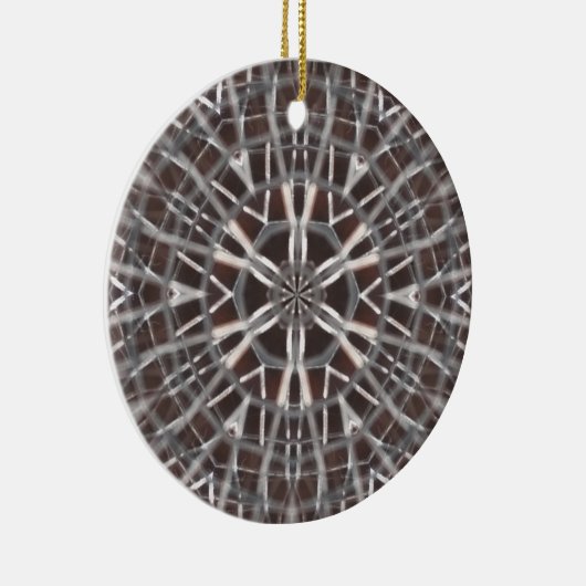 Metallic Metal Mesh Silver Keramisch Ornament (Rechts)