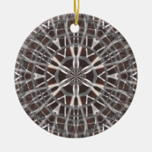 Metallic Metal Mesh Silver Keramisch Ornament