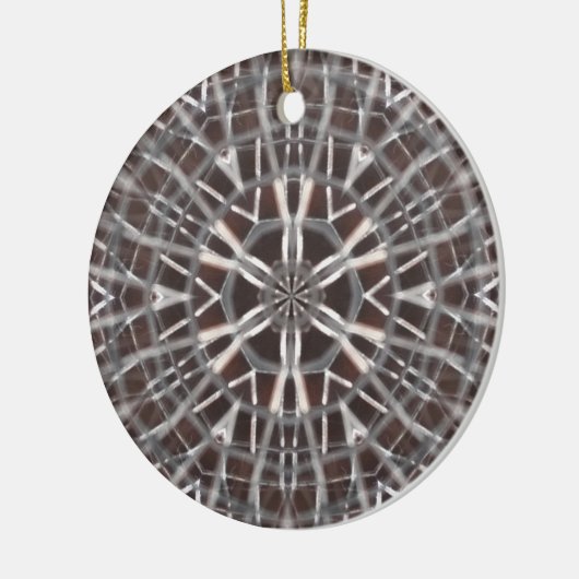 Metallic Metal Mesh Silver Keramisch Ornament (Links)